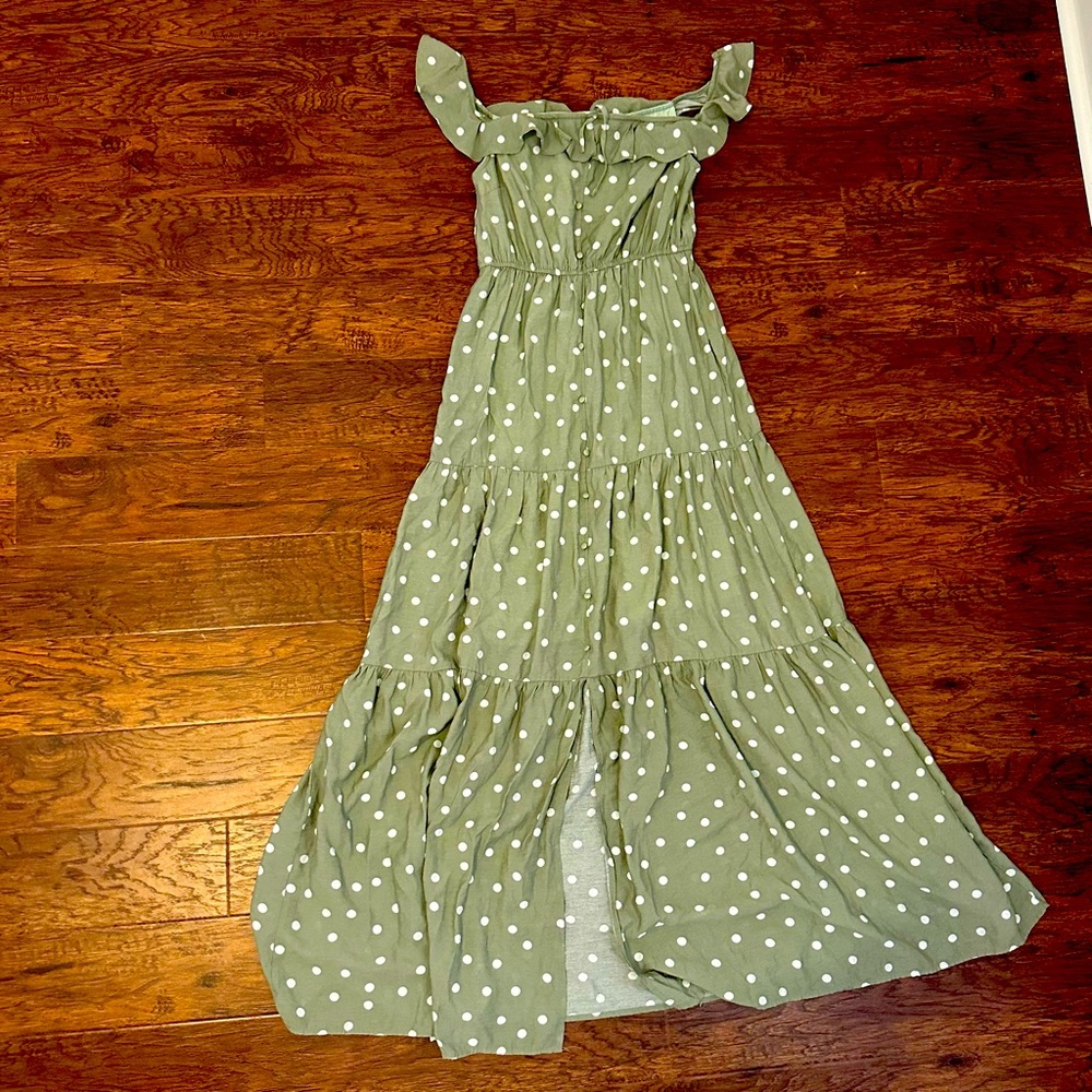 Green long dress size medium